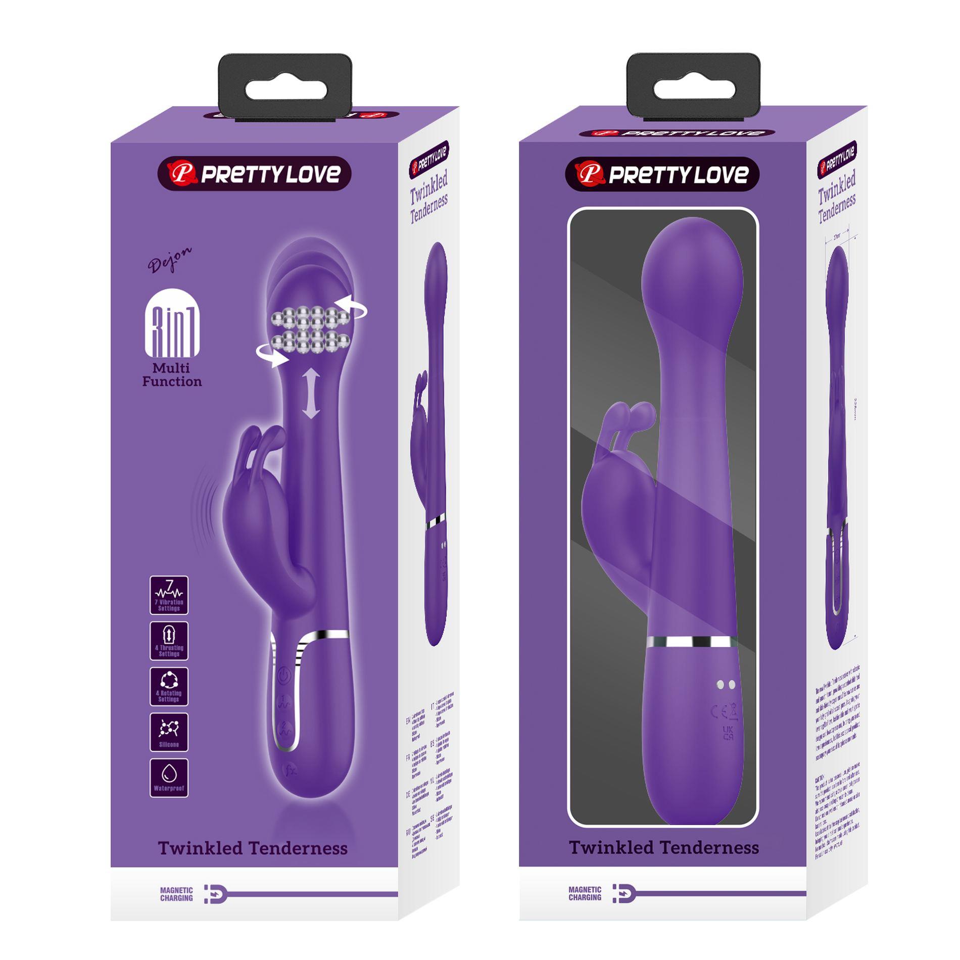 Pretty Love - Dejon Dark Purple, 7 Vibration Functions 4 Thrusting Setting