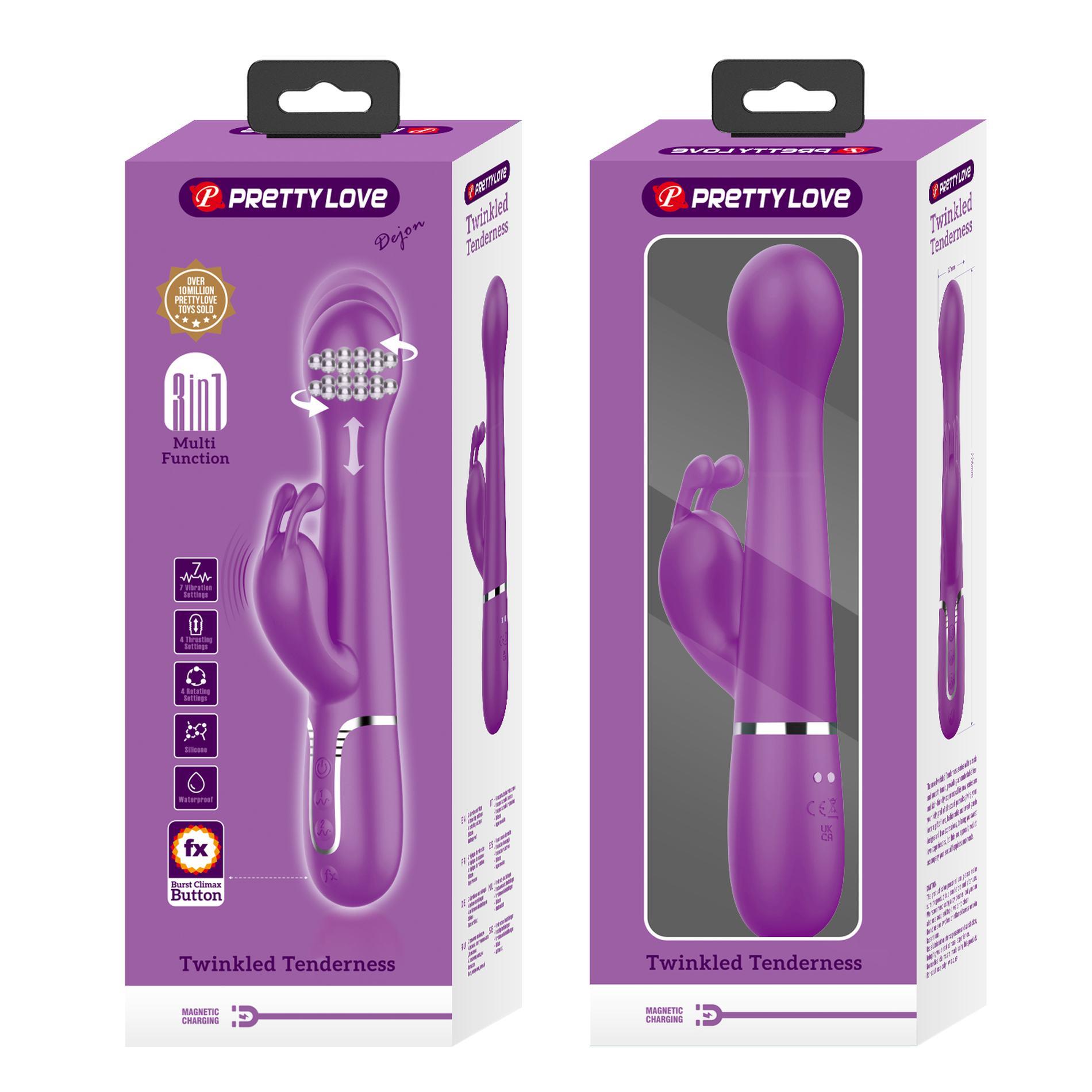 Pretty Love - Dejon Purple, 7 Vibration Functions 4 Thrusting Settings 4 R