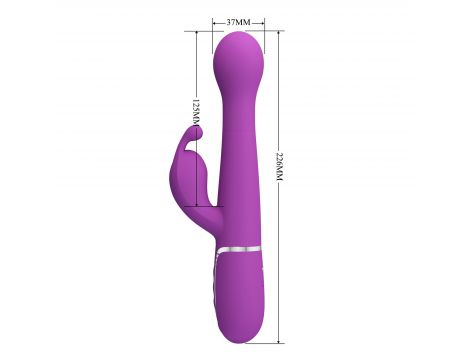 Wibrator króliczek pchający rotacyjny Pretty Love Dejon fioletowy 7 wibracj - 9