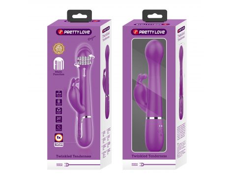 Wibrator króliczek pchający rotacyjny Pretty Love Dejon fioletowy 7 wibracj - 12