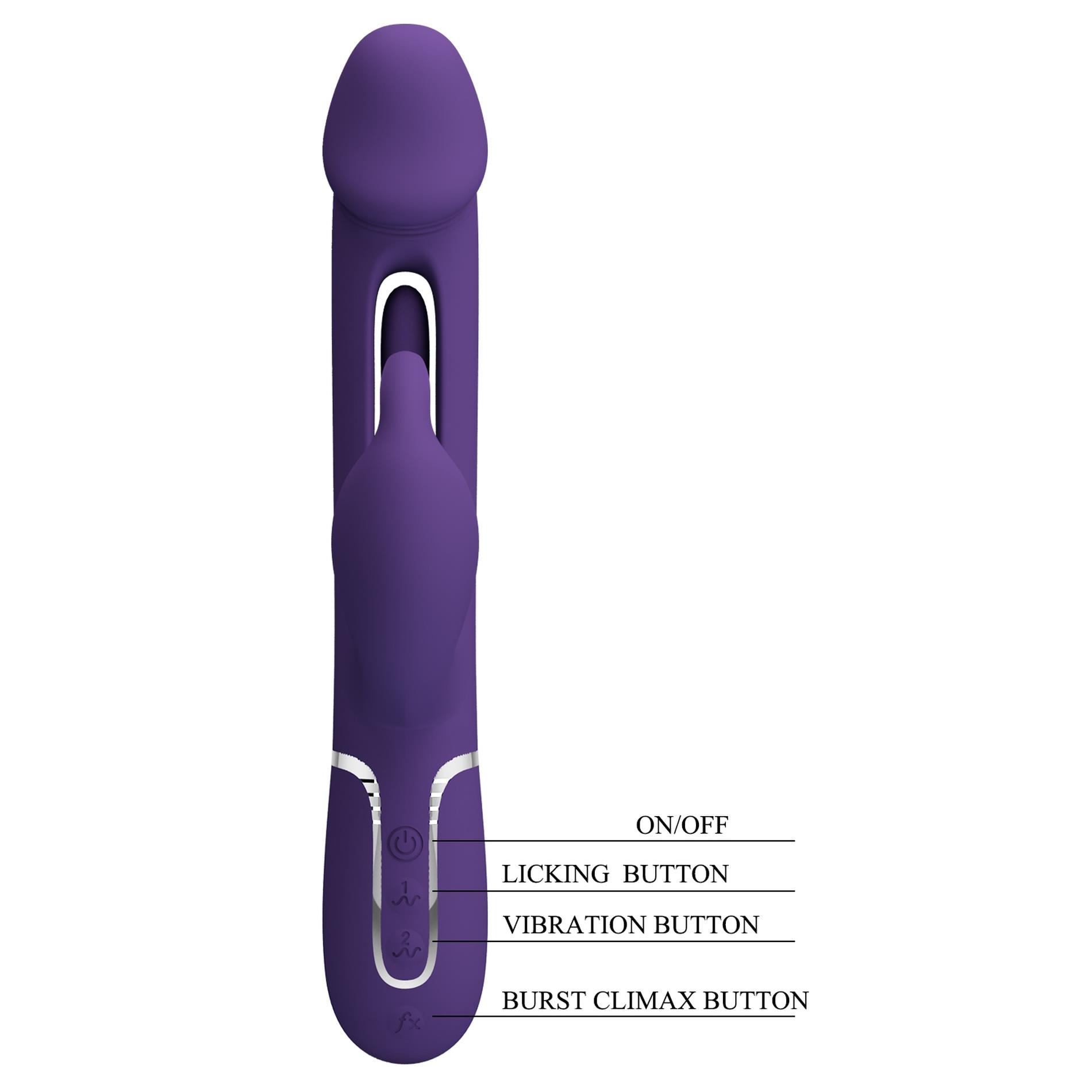 Pretty Love - Kampas Dark Purple, 7 Vibration Functions 4 Licking Settings
