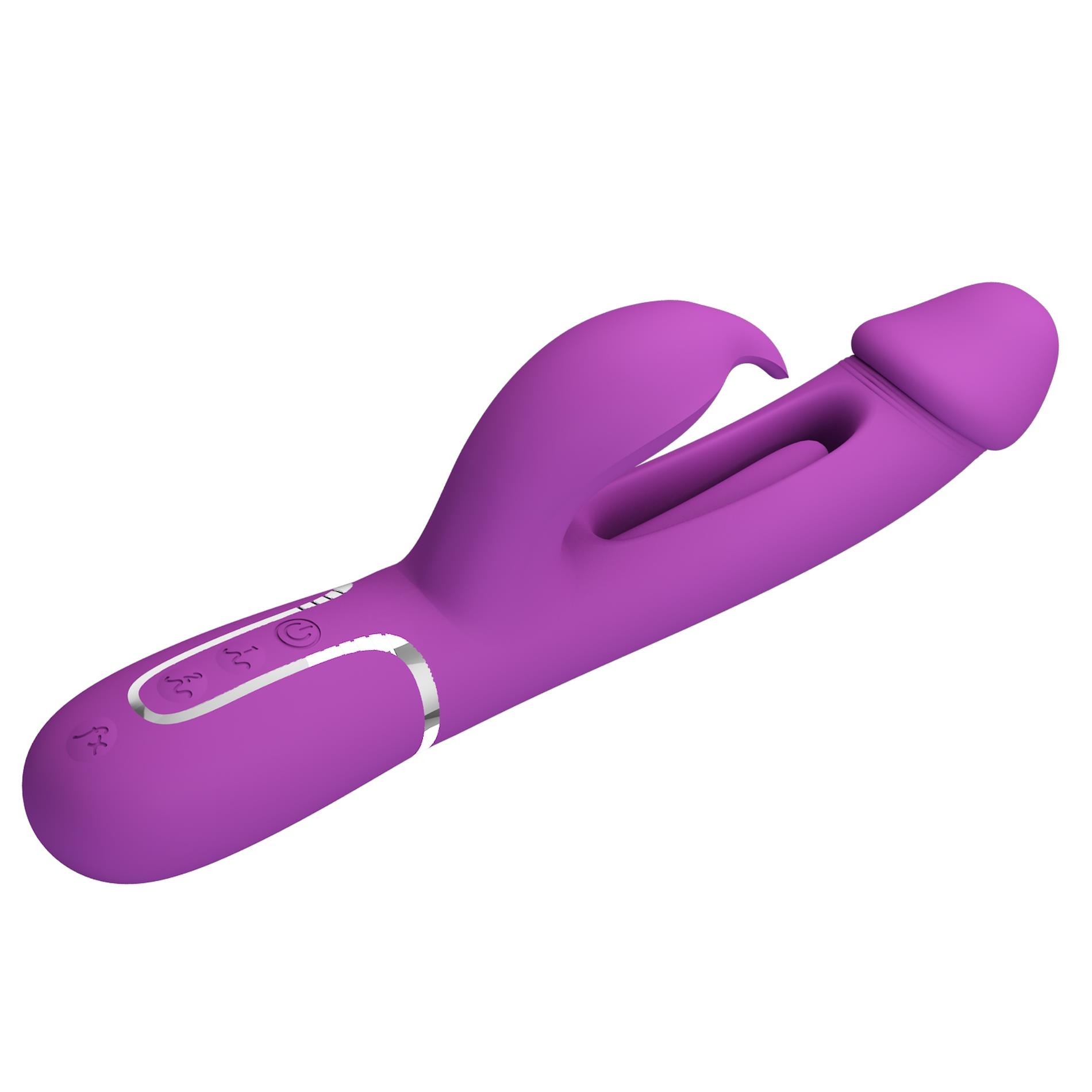pretty love - kampas purple, 7 vibration functions 4 licking settings