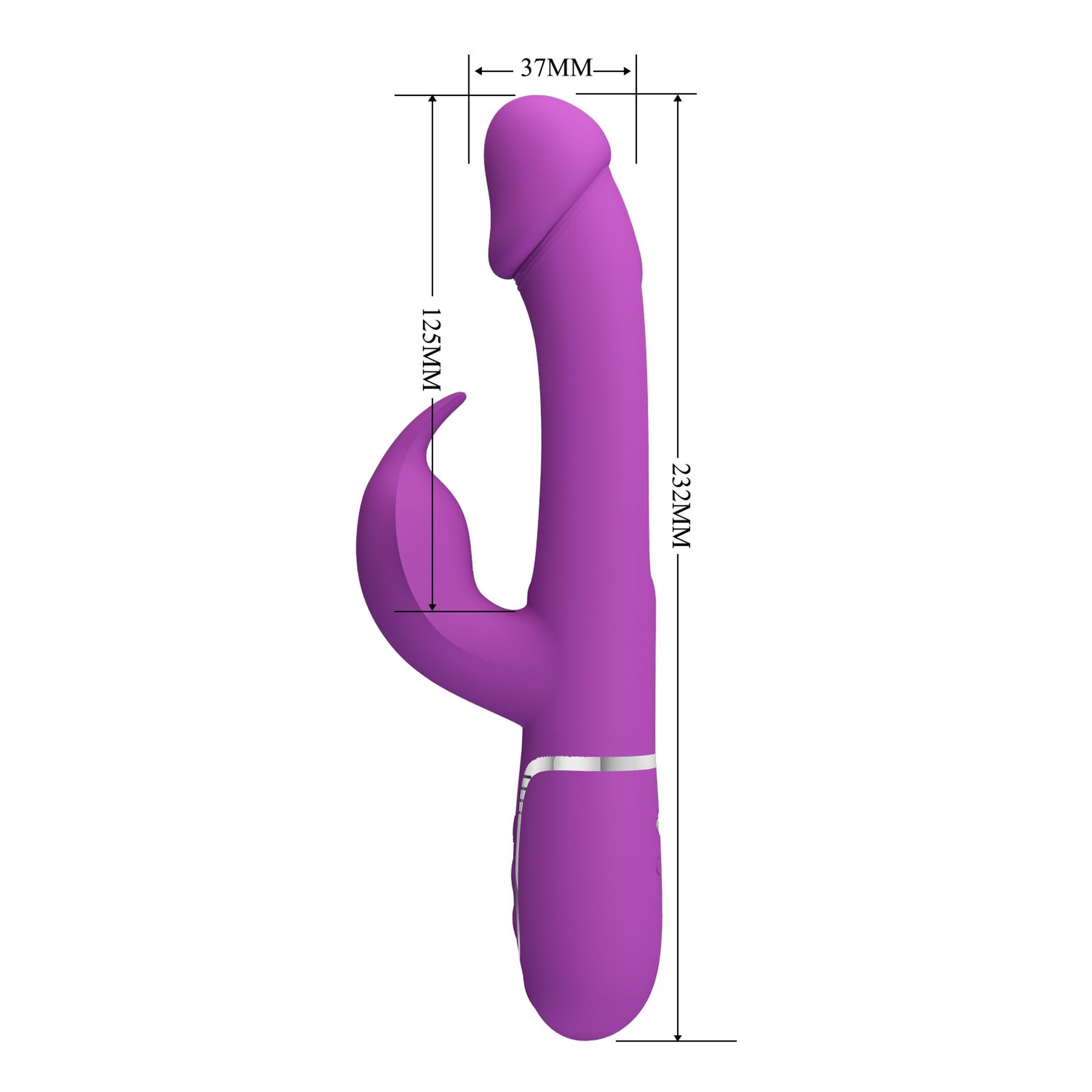 pretty love - kampas purple, 7 vibration functions 4 licking settings
