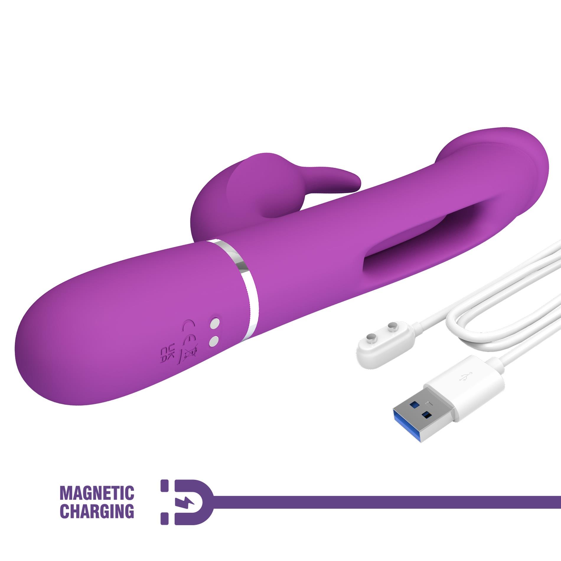 pretty love - kampas purple, 7 vibration functions 4 licking settings