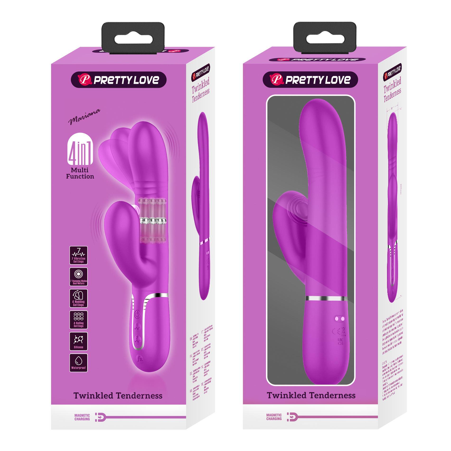 Pretty Love - Mariana Purple, 7 Vibration Functions 7 Thrusting Settings,