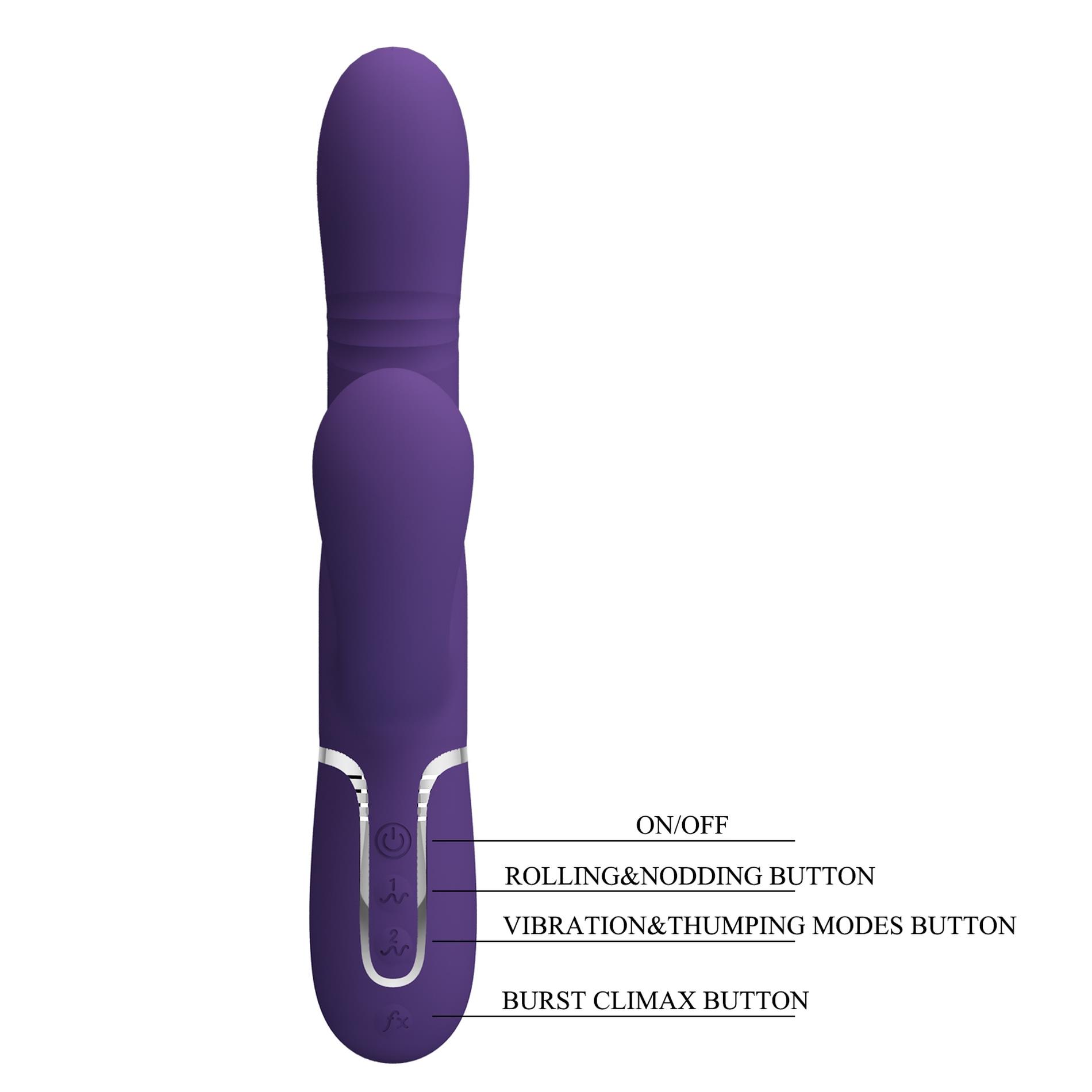 Pretty Love - Mariana Dark Purple, 7 Vibration Functions, 7 Thrusting Sett