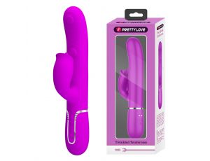 Wibrator króliczek Pretty Love Gigi fioletowy z lizaniem USB