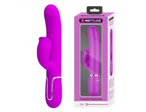 Wibrator króliczek Pretty Love Gigi fioletowy z lizaniem USB