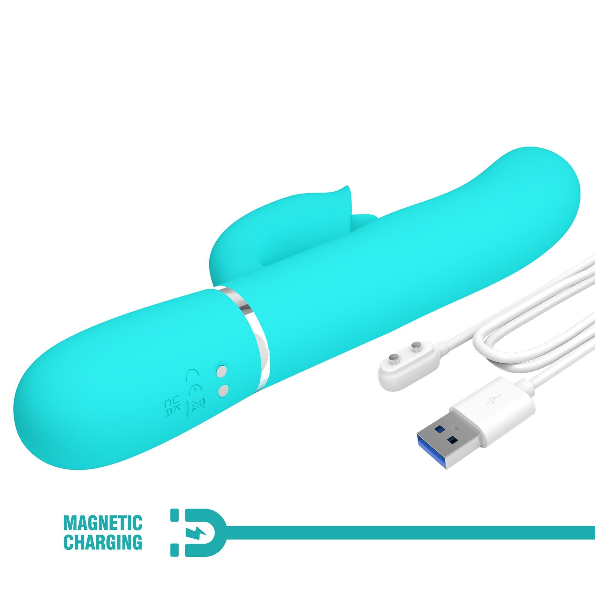 pretty love - gigi light blue, 7 thumping functions 7 licking modes