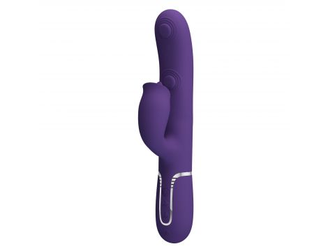 Wibrator króliczek Pretty Love Gigi fioletowy silikonowy USB - 3