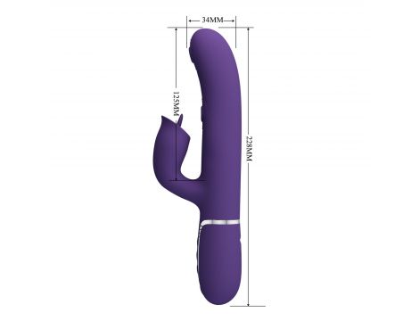 Wibrator króliczek Pretty Love Gigi fioletowy silikonowy USB - 9