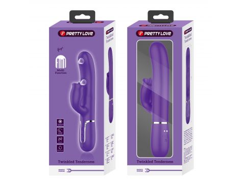 Wibrator króliczek Pretty Love Gigi fioletowy silikonowy USB - 12