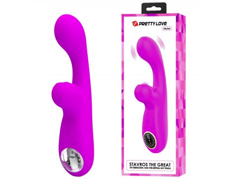 Wibrator króliczek Pretty Love Skylar fioletowy silikonowy USB