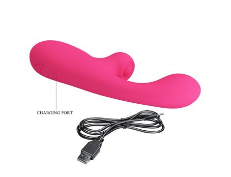 Wibrator króliczek Pretty Love Skylar silikonowy różowy USB - 9