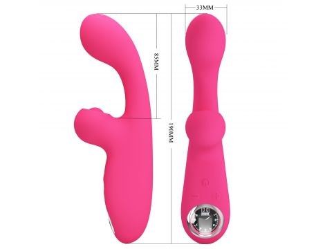 Wibrator króliczek Pretty Love Skylar silikonowy różowy USB - 10
