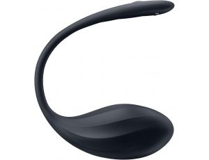 Jajko wibrujące prążkowane Satisfyer Ribbed Petal czarne