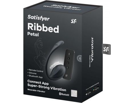 Jajko wibrujące prążkowane Satisfyer Ribbed Petal czarne - 7