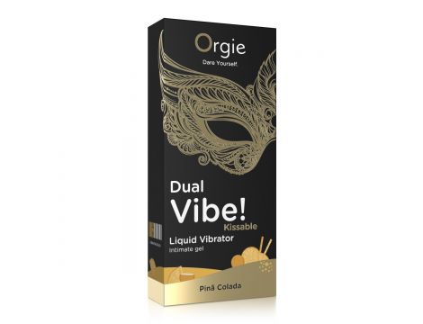 Płynny wibrator do całowania Dual Vibe Pina Colada Orgie 15 ml - 3