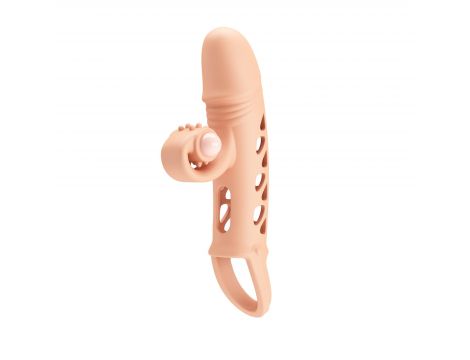 Przedłużka wibrująca na penisa Romance cielista stymulator łechtaczki - 4