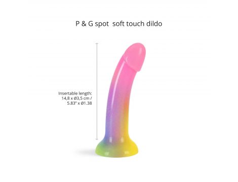 Dildo silikonowe zakrzywione Stargazer Love to Love 15 cm wielokolorowe - 5