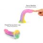Dildo silikonowe zakrzywione Stargazer Love to Love 15 cm wielokolorowe - 3