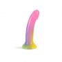 Dildo silikonowe zakrzywione Stargazer Love to Love 15 cm wielokolorowe - 7