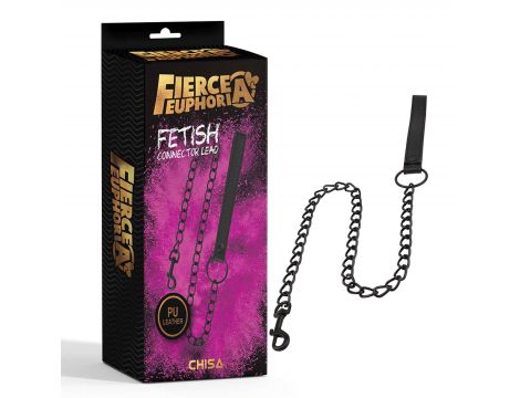 Smycz BDSM z łańcuchem metalowym Fierce Euphoria 80 cm - 6