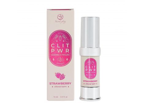 Balsam do łechtaczki stymulujący Secret Play Clit PWR truskawkowy 15 ml - 2