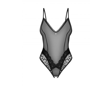 Body otwarte Obsessive Blomentis czarne XS/S - 5