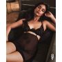 Babydoll Obsessive Nutris koronkowy z stringami M/L - 7