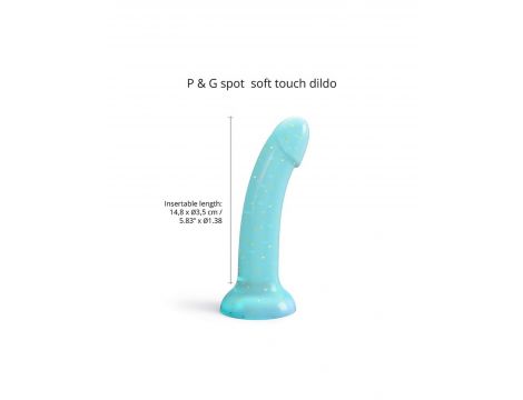 Dildo realistyczne silikonowe Nightfall Love to Love niebieskie 14 cm - 3