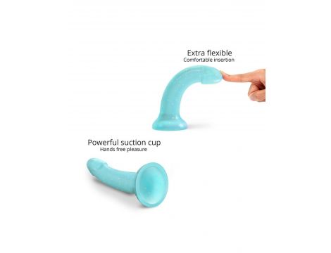 Dildo realistyczne silikonowe Nightfall Love to Love niebieskie 14 cm - 4