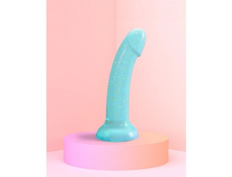 Dildo realistyczne silikonowe Nightfall Love to Love niebieskie 14 cm - 5