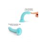 Dildo realistyczne silikonowe Nightfall Love to Love niebieskie 14 cm - 5