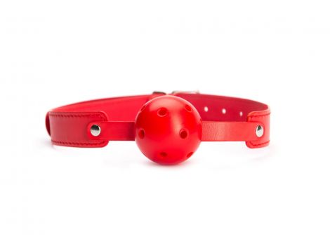 Knebel kulowy Argus czerwony oddychający 4 cm
