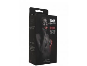 Knebel kulkowy silikonowy Argus czerwony panterka 4 cm