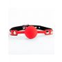 Knebel kulkowy silikonowy Argus czerwony panterka 4 cm - 4