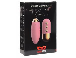 Wibrujące jajko zdalne rozgrzewane Argus różowe silikonowe USB 8 cm