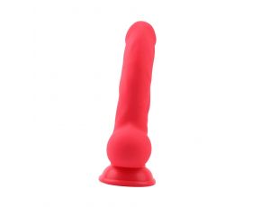 Dildo analne realistyczne Carl.L czerwone silikonowe 22 cm z przyssawką