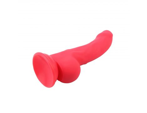 Dildo analne realistyczne Carl.L czerwone silikonowe 22 cm z przyssawką - 4