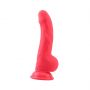 Dildo analne realistyczne Carl.L czerwone silikonowe 22 cm z przyssawką - 3
