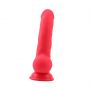Dildo analne realistyczne Carl.L czerwone silikonowe 22 cm z przyssawką - 2