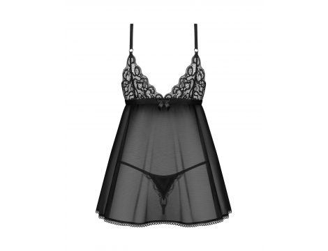 Koronkowy babydoll Blomentis z stringami Obsessive M/L - 7