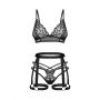 Komplet bielizny z uprzężą Blomentis Obsessive czarny M/L - 3
