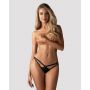 Stringi otwarte Obsessive Blomentis czarne XS/S z koronką - 3