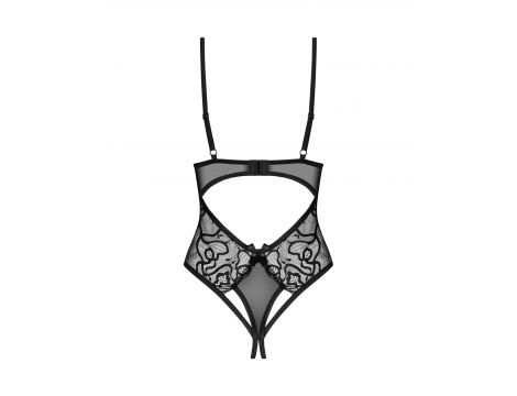 Body erotyczne Obsessive Blomentis otwarte czarne M/L - 7