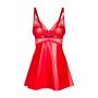 Koszulka nocna Obsessive Aliosa czerwona z stringami S/M - 5