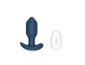 Wibrujący silikonowy korek analny Victoria z pilotem USB