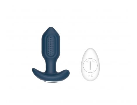 Wibrujący silikonowy korek analny Victoria z pilotem USB