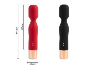 Masażer silikonowy USB czerwony 7 funkcji Lyla